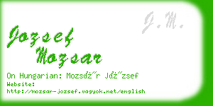 jozsef mozsar business card